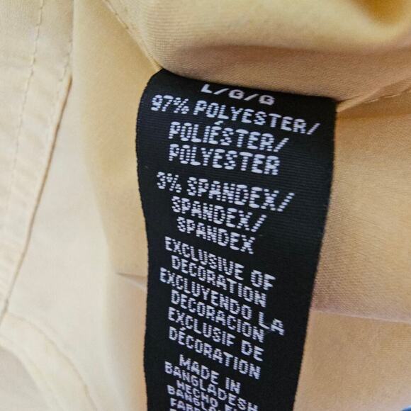 Xcaster Men Outdoor Fishing Hiking Button Shirt Large Yellow Summer Vacation UPF - Picture 8 of 8